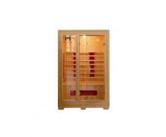 Sauna ad infrarossi 200l in legno hemlock con pannelli in ceramica - 2 persone