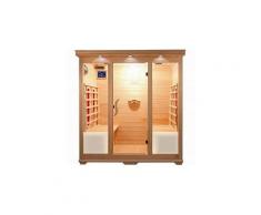 Sauna ad infrarossi 400a in legno hemlock con pannelli in ceramica - 4 persone