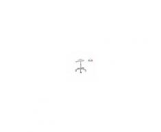 Moretti Sgabello girevole con base in alluminio e sedile in acciaio - pistone a gas 140mm