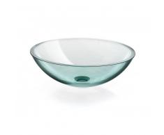 Lineabeta Acquaio 53696 Lavabo Appoggio 42 Cm, Vetro Trasparente