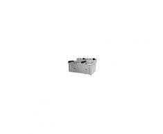 Friggitrice Elettrica Da banco con rubinetto BK Capacità Vasca 13+13 Litri Potenza: KW 5+5 Monofase Modello FBR13+13LT