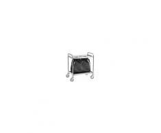 Carrello di servizio due ripiani Forcar Struttura in acciaio Inox con fori per sacchi porta rifiuti Piani in acciaio inox Ruote multidirezionali Dim. cm L 109 x P 59 x h 93 Modello CA1391S2