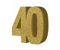 Decorazione da tavola 40 anni Taglia Unica