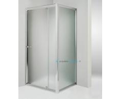 Box Doccia Angolare Anta Fissa Porta Battente 95x75 Cm Opaco