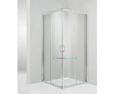Box Doccia Angolare Porta Scorrevole 91x113 Cm Trasparente