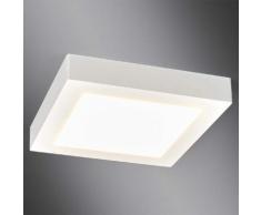 Plafoniera bianca LED Rayan per bagno, quadrata