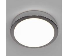 Lampada soffitto LED Aras bagno, cromo lucido