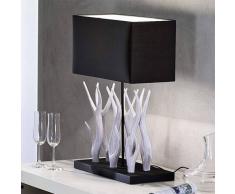 Orion Lampada da tavolo Marlies con decorazione di legno