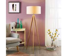Lampenwelt.com Benik - lampada da terra treppiede effetto legno