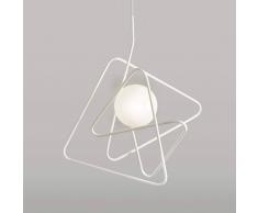 Gibas Lampada a sospensione di design Inciucio, bianca