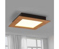 Lampenwelt.com Deno - lampada LED da soffitto con bordo in legno