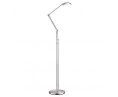 GKS Knapstein Lampada a LED da lettura Carl, dimmer, nichel