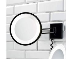 Decor Walther Specchio cosmetico BS 25 nero, 5x