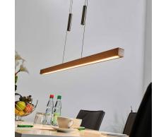 Lampenwelt.com Lampada a sospensione di legno Smudo, con LED