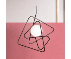 Gibas Lampada a sospensione di design Inciucio, nera