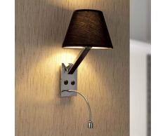 Lorefar (FARO) Applique LED Moma-2 con lampada di lettura nera