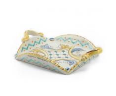 Ceramiche Caltagirone Portatovaglioli in ceramica quadro
