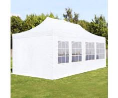tendapro.it Gazebo Pieghevole 3x6m bianco Padiglione Richiudibile Automatico
