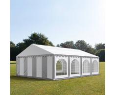 tendapro.it Tendone 5x8m PVC bianco-grigio Gazebo per Feste e Giardino