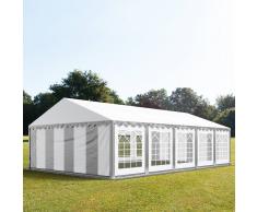 tendapro.it Tendone 5x10m PVC bianco-grigio Gazebo per Feste e Giardino