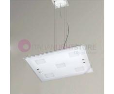 Silvenlight Off Sat Lampada A Sospensione Moderna In Vetro L. 56x56