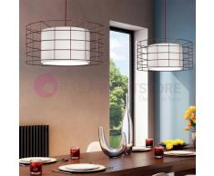 Due P Illuminazione Tokyo Lampada A Sospensione Ø 50 Stile Vintage Gabbia Acciaio Design Moderno