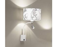 Antealuce Fashion Applique Design Con Paralume E Luce Di Lettura Led