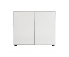 Miliboo Cassettiera da scrivania bianco opaco 90x40 MARK-