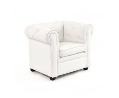 Miliboo Poltrona da bambino BABY CHESTERFIELD bianca-