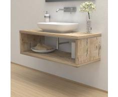 Mensola lavabo con vano portaoggetti