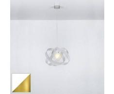 emporium Nuvola SP - Lampada a sospensione di design - Bicolor bianco satinato/oro