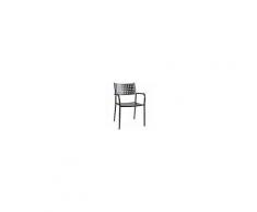 Sedia\Poltrona da esterno impilabile TESR Struttura in alluminio verniciato Modello 812-C14A