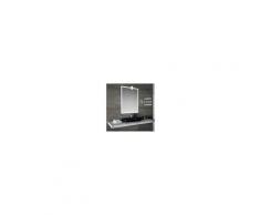 Bathman Srl Iced - specchio reversibile da bagno con cornice sabbiata 60x80 cm con lampada