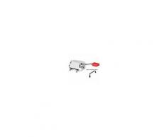 Rubinetto per lavello/lavamani a pedale con erogatore mod. 00872203 - leva di comando colore rosso per acqua calda - erogatore basetta esagonale - canna ad u da cm 20 RUBINETTI PER LAVELLI/LAVAMANI A PEDALE CON EROGATORE - Leva di comando colore rosso pe