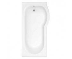 Vasca da Bagno Asimmetrica Angolare Destra Acrilica 85x167,5cm Completa di Pannello Vasca