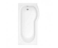 Vasca da Bagno Asimmetrica Angolare Destra in Acrilico 80x150cm Completa di Pannelli Vasca
