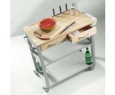 Pezzani Carrello da cucina chef argento