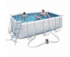 Piscina Fuori Terra Rettangolare Modello Power Steel Frame 412x201cm H122cm ART.56456