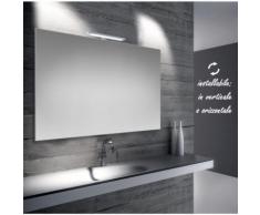 Emma - specchio reversibile da bagno filo lucido 100x70 cm con lampada led 5w