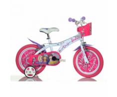 Bicicletta Barbie Ruota 16 Pollici Rotelle 4-5 anni 2 Freni Portabambola Cestino