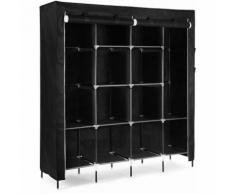 Pieghevole e leggero Armadio Cabina Guardaroba Appendiabiti In Non-tessuto 180 x 45 x 168cm XXL