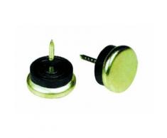 Koncreto Scivolo Per Mobili Mm 15 Pz 4 Nichelato Con Chiodo. In Blister.