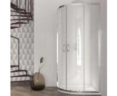 Box doccia semicircolare 90x90 in cristallo da 6 mm trasparente scorrevole