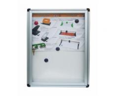 Bacheca in alluminio con fondo magnetico 450X600X30 mm