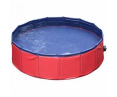 PawHut Piscina per Cani in Plastica Bordo Stabile, 160x30cm (ØxH)