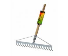 RASTRELLO ZINCATO 16 DENTI 440 mm con MANICO da 145 cm PAPILLON Made in Italy