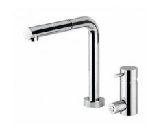 Rubinetto Miscelatore Cucina a 3 vie canna abbattibile Pollini Acqua Design QD302
