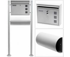Set Supporto Cassetta posta V12 silver portagiornale V1