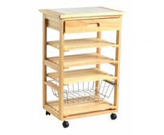 CARRELLO PORTAVIVANDE DA CUCINA IN LEGNO