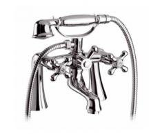 Rubinetto vasca esterno con colonnette altecon doccia - serie liberty